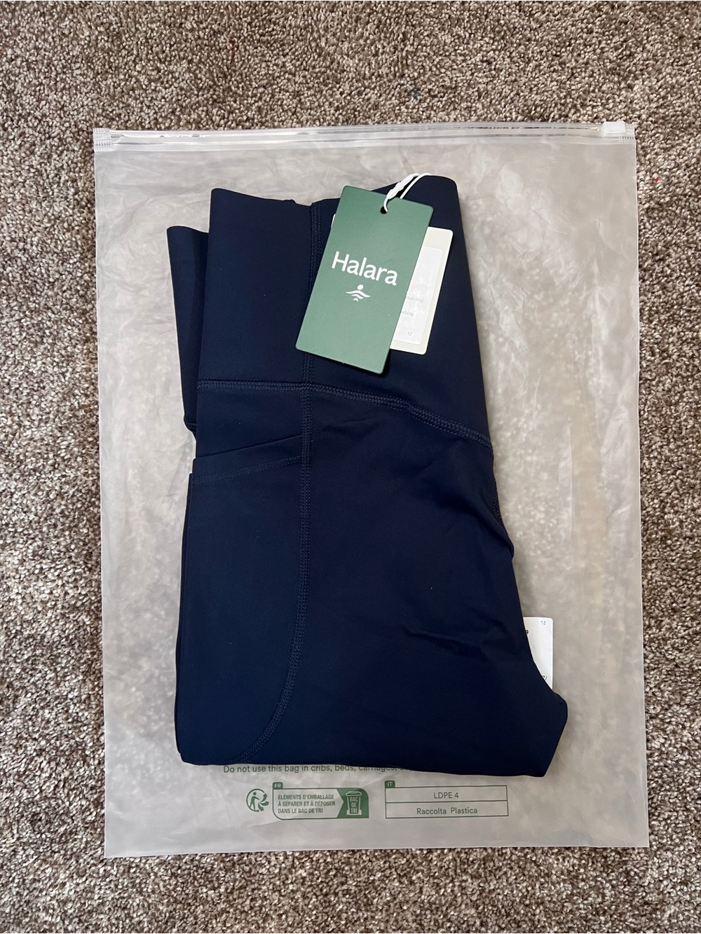 HALARA Navy Blue High-Waist Leggings with Tags